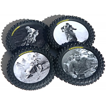 Smooth Industries Legends Series Knobby Tire Drink Coasters 4pk